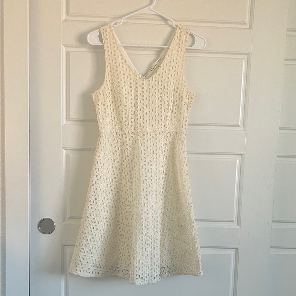 Threads 4 Thought Cream Eyelet Mini Dress